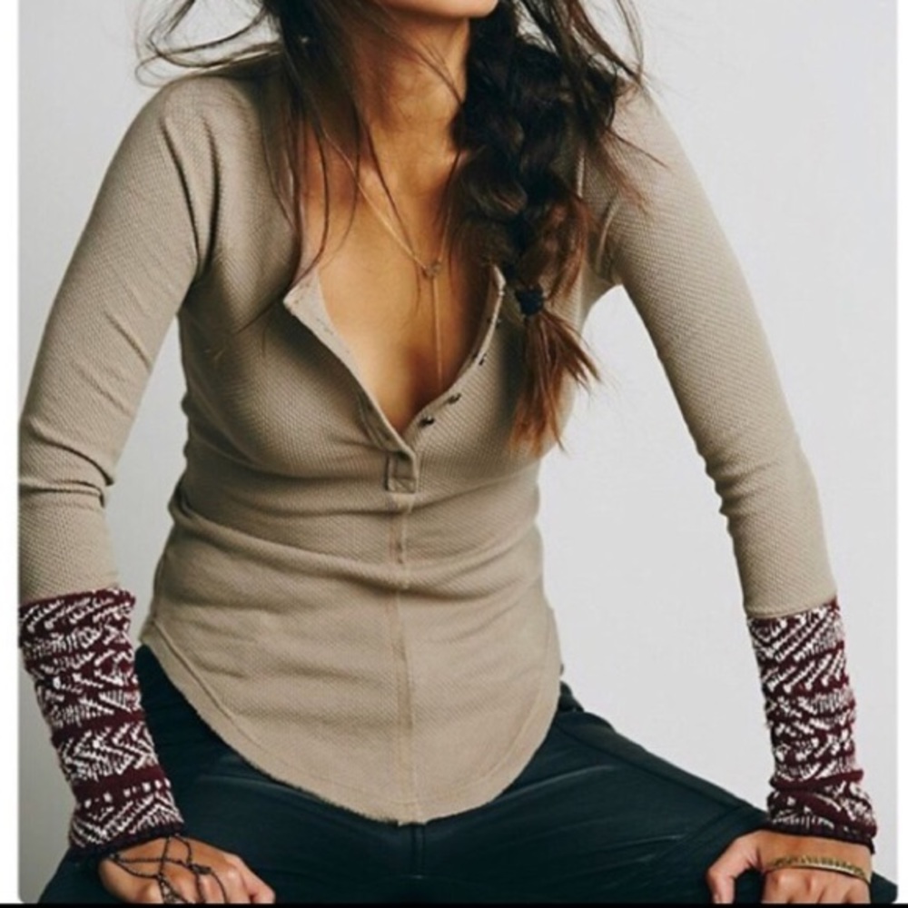 Free People Alpine Cuff Thermal Almond Size M